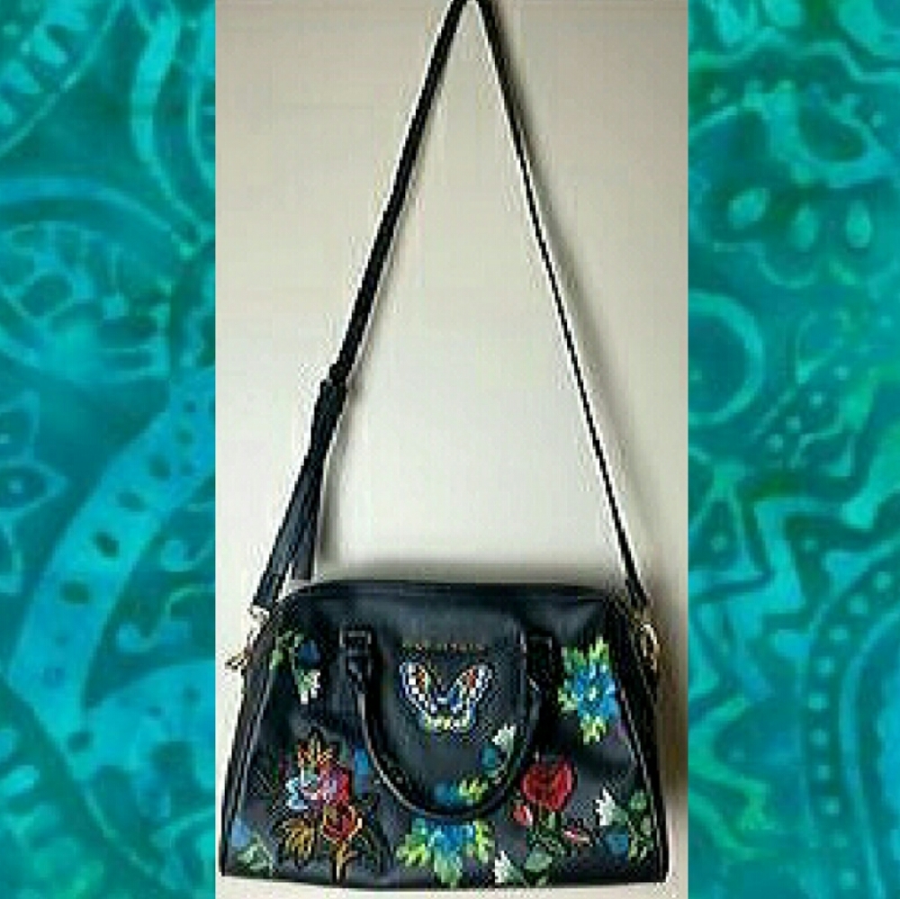 Christian Siriano Butterfly Hummingbird Handbag Purse Multicolor EUC - Picture 3 of 6